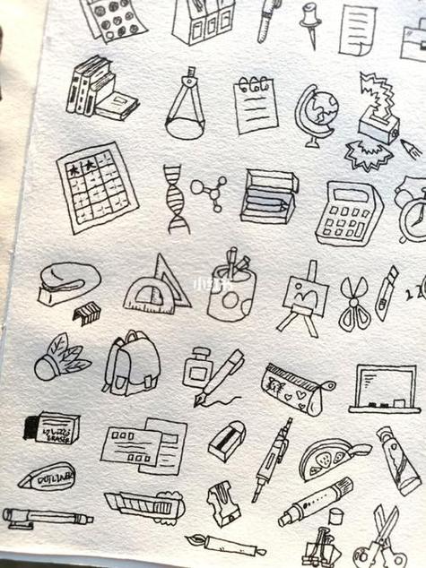 文具活了简笔画 当文具用品拥有生命